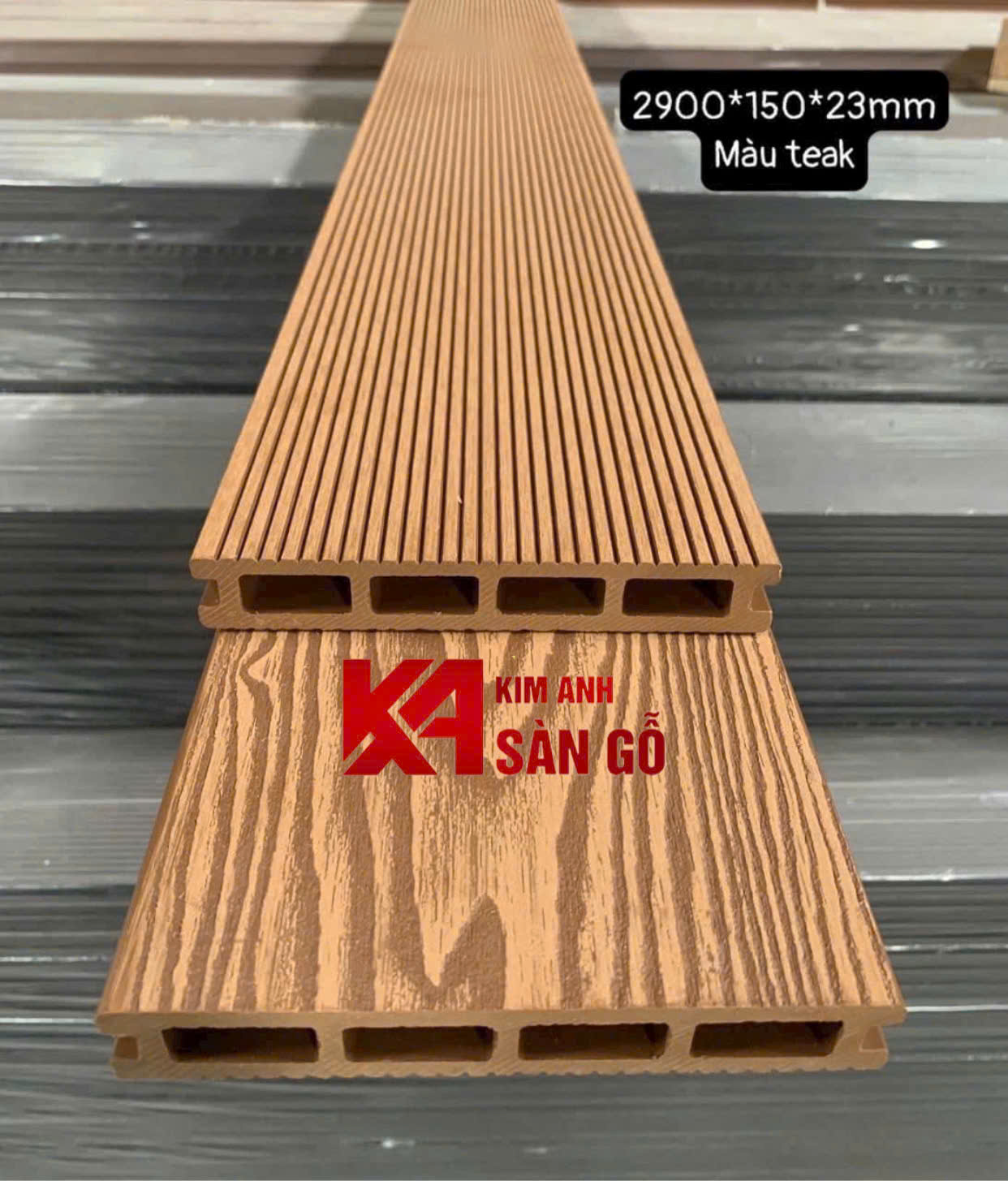 Sàn Gỗ Nhựa Lỗ Vuông 3D VN-03 23mm
